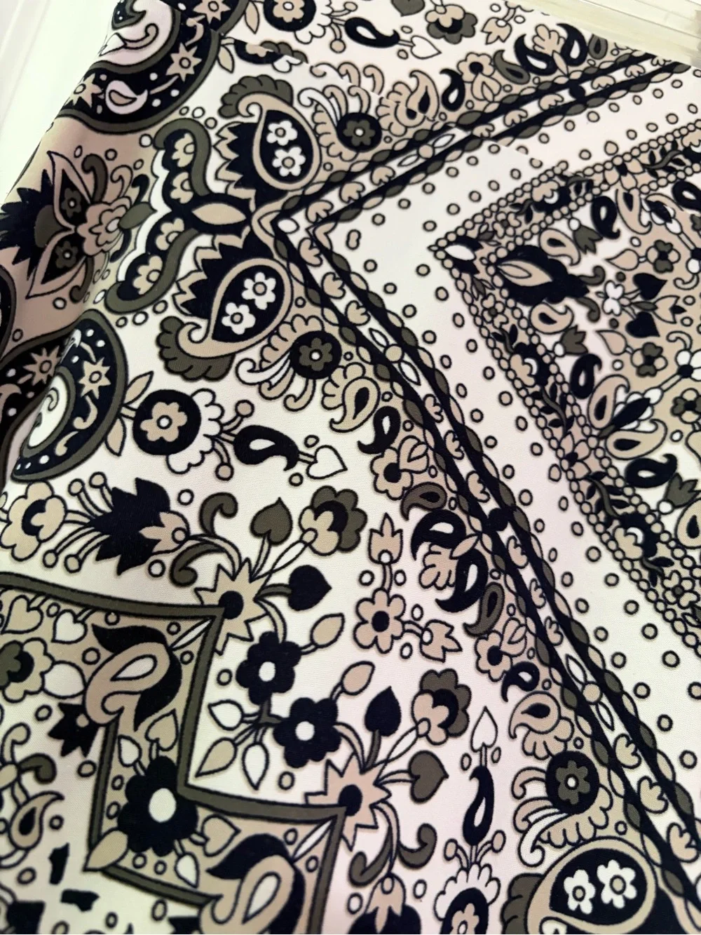 INC Women's LargeAsymmetric Maxi Skirt Boho Paisley Floral Pull On Knit GORGEOUS